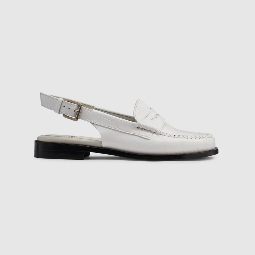 G.H. BASS ORIGINALS WOMENS WHITNEY CROC SLING BACK WEEJUNS SIZE 9.5 NEW